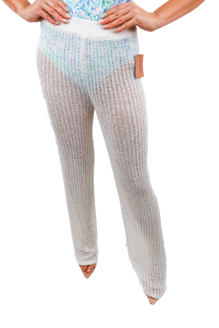 Shade & Shore white knit swim cover pants NWT (XS; retail $30)