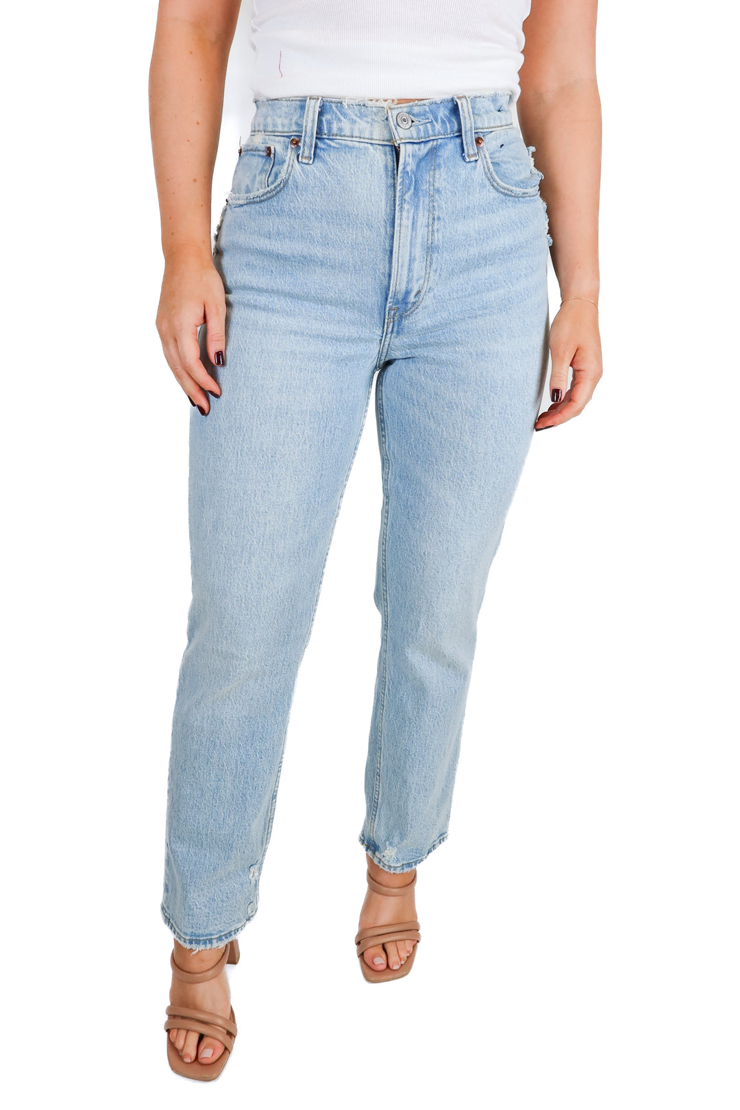Abercrombie Curve Love 90s Straight High Rise Jeans (26/2S; retail $90)