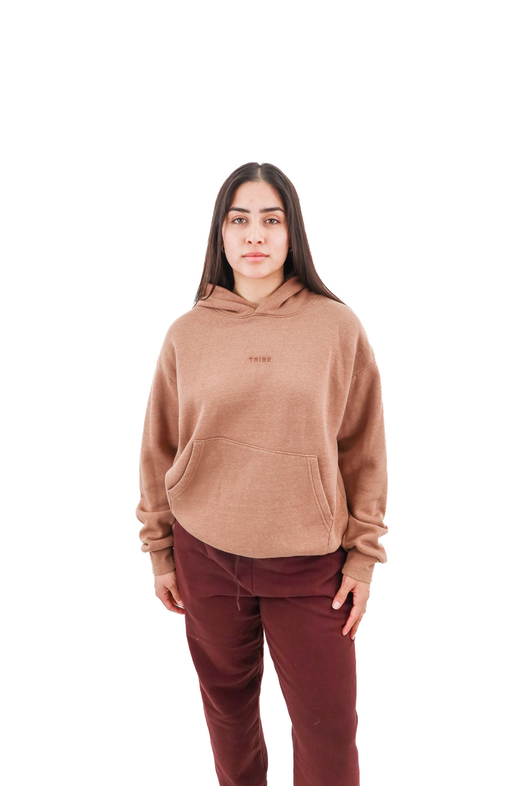 tribe kelley light brown hoodie (s; retail $110)