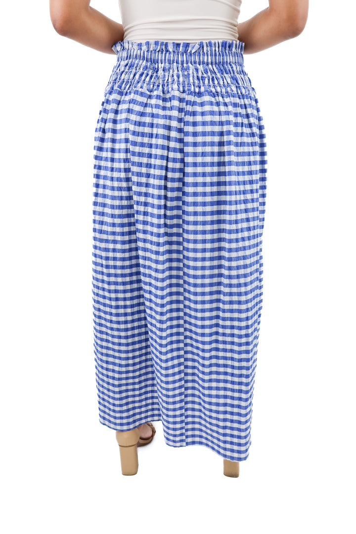 universal threads blue and white gingham skirt (m)