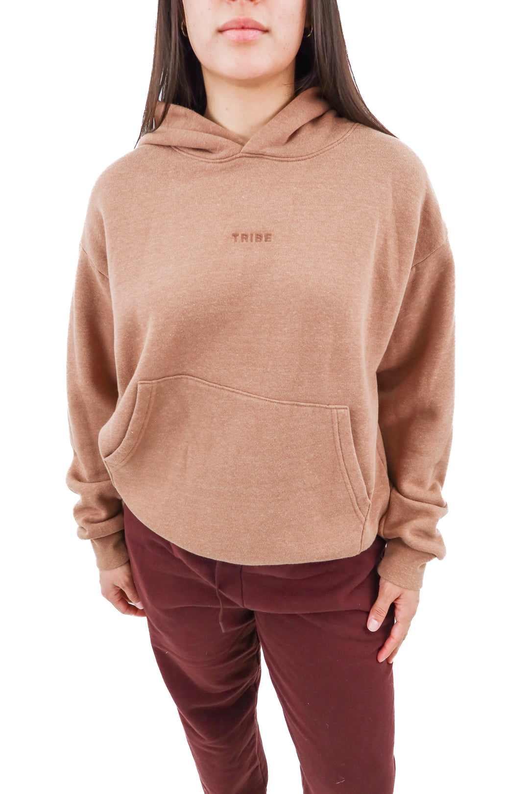 tribe kelley light brown hoodie (s; retail $110)