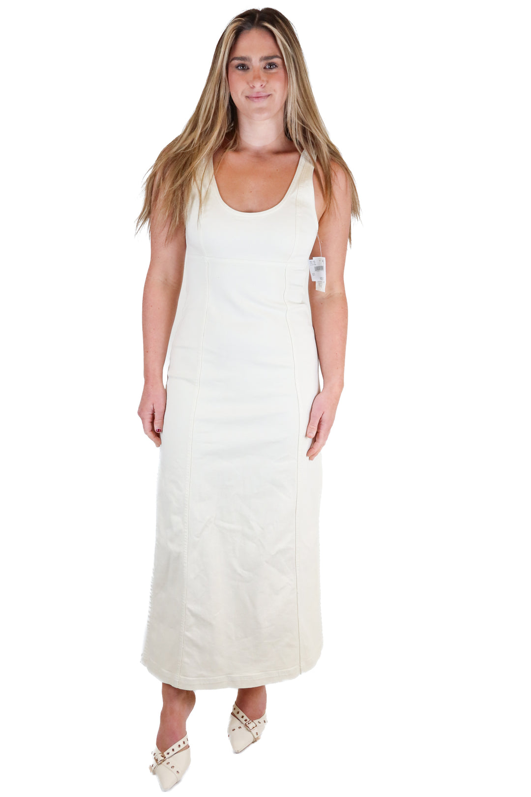 American Eagle Cream Denim Maxi Dress NWT (4; retail $70)