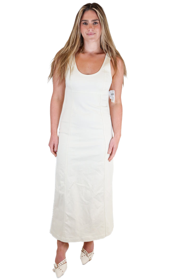 American Eagle Cream Denim Maxi Dress NWT (4; retail $70)