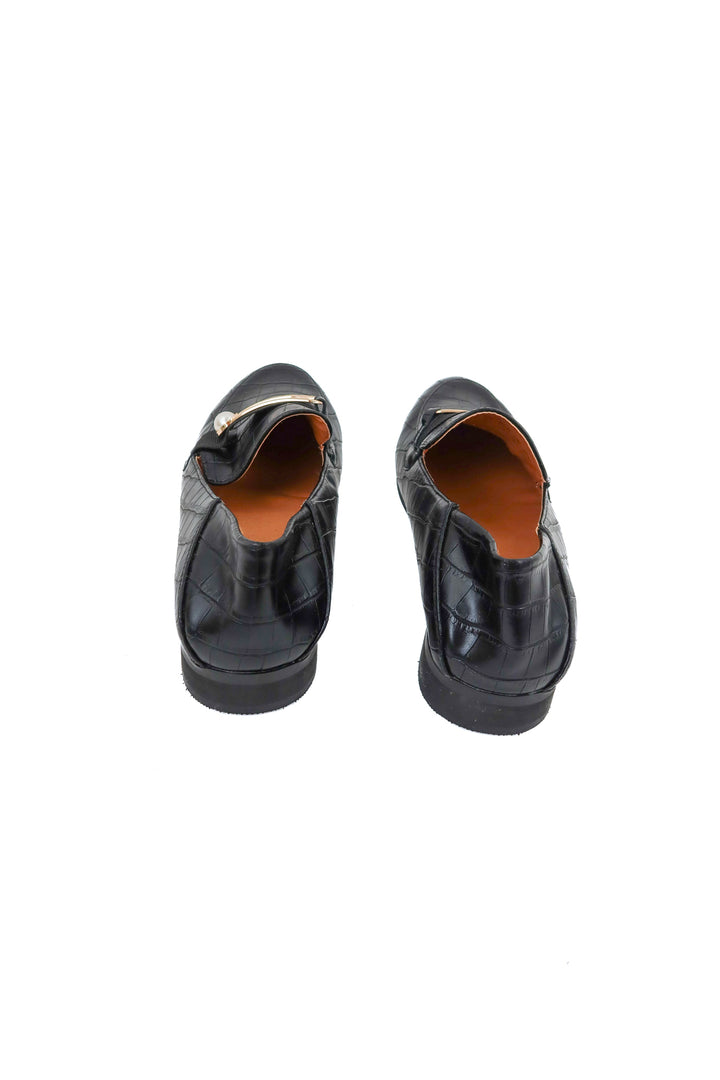 dream pairs black snakeskin loafers (8)