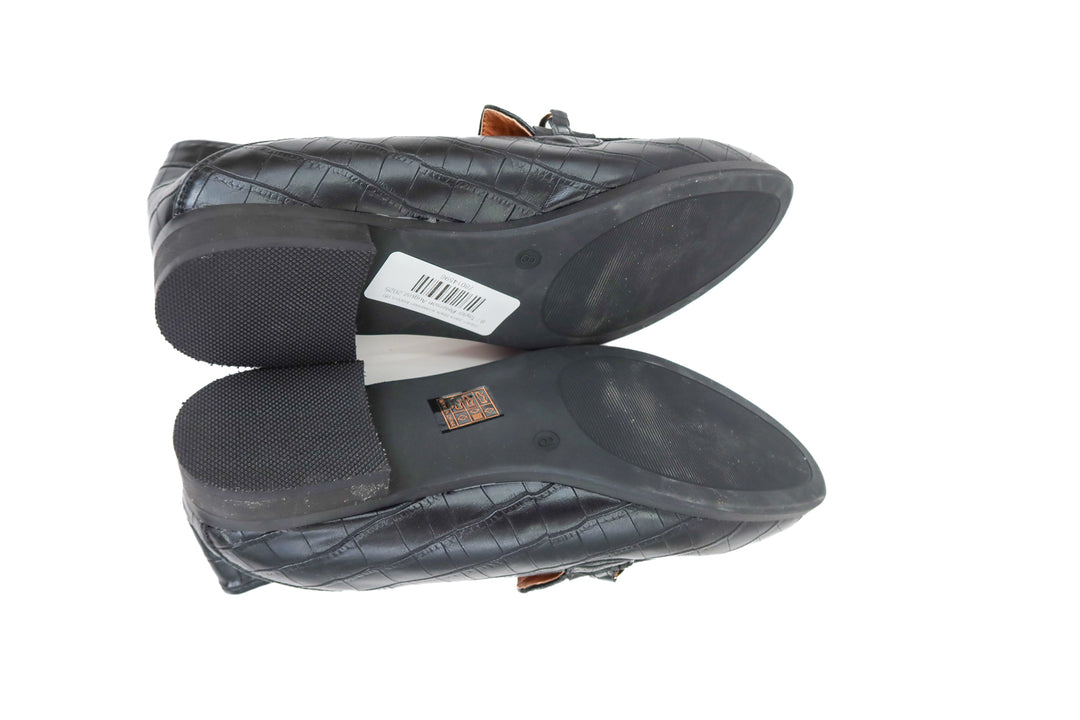 dream pairs black snakeskin loafers (8)