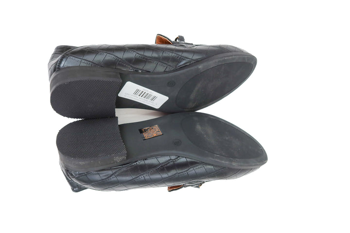 dream pairs black snakeskin loafers (8)