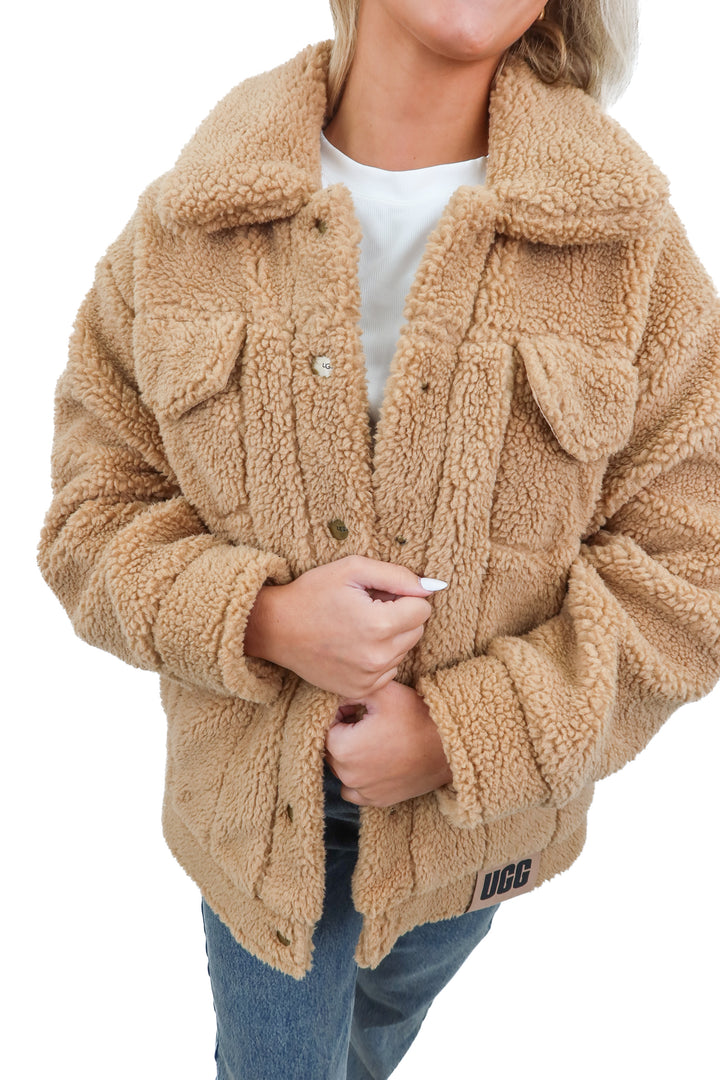 Ugg teddy camel jacket (S)