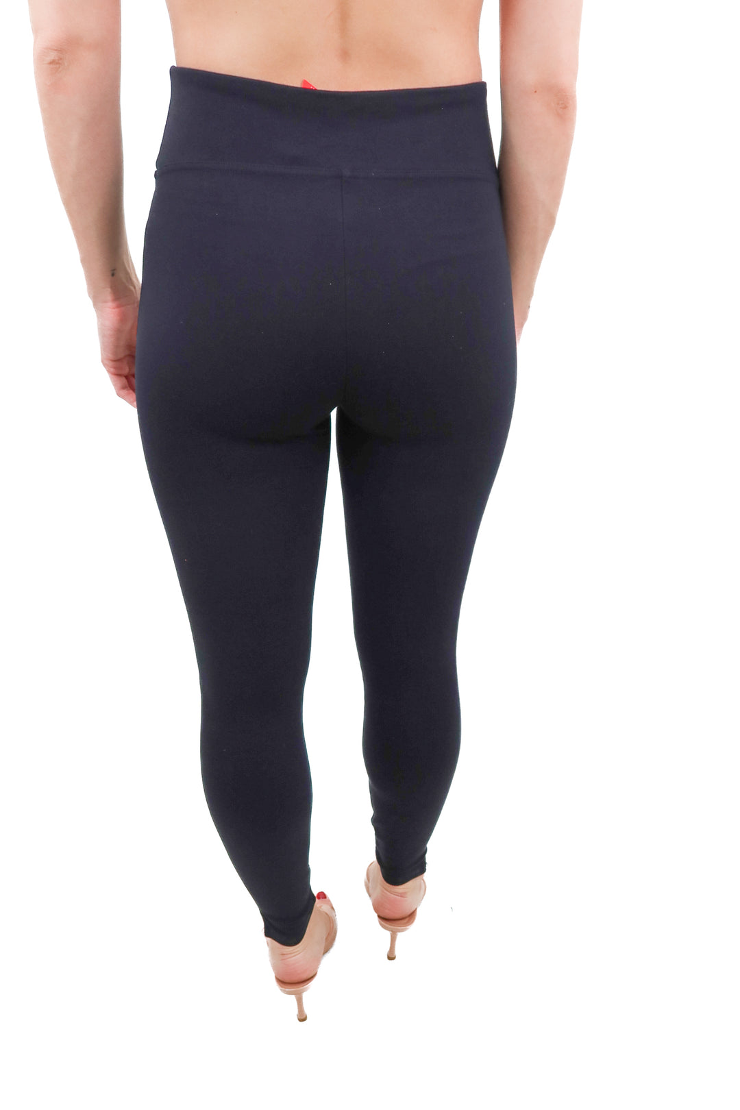Spanx black leggings with slits (S)