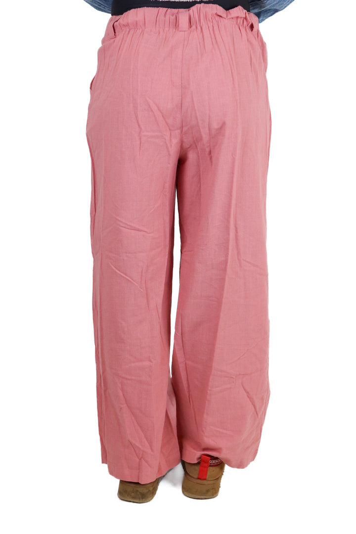 halara blush linen pull on trouser NWT (S; retail $44.95)