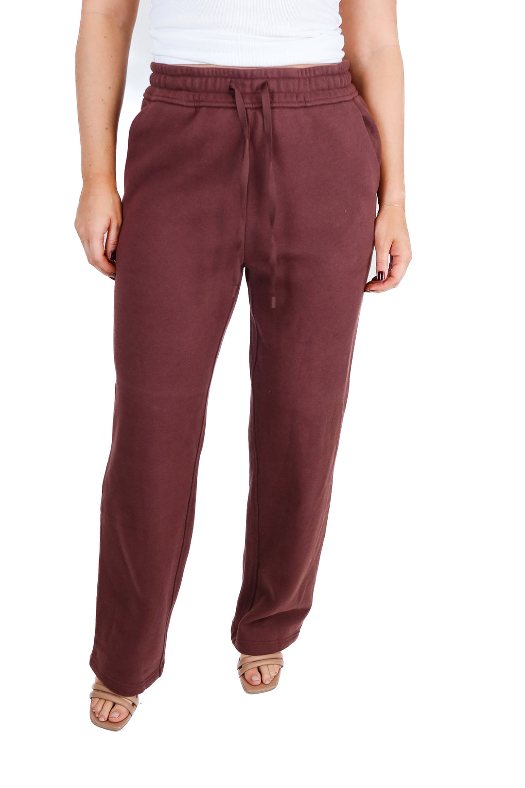 CRZ Yoga Brown Wide Leg Sweatpants NWT (M)