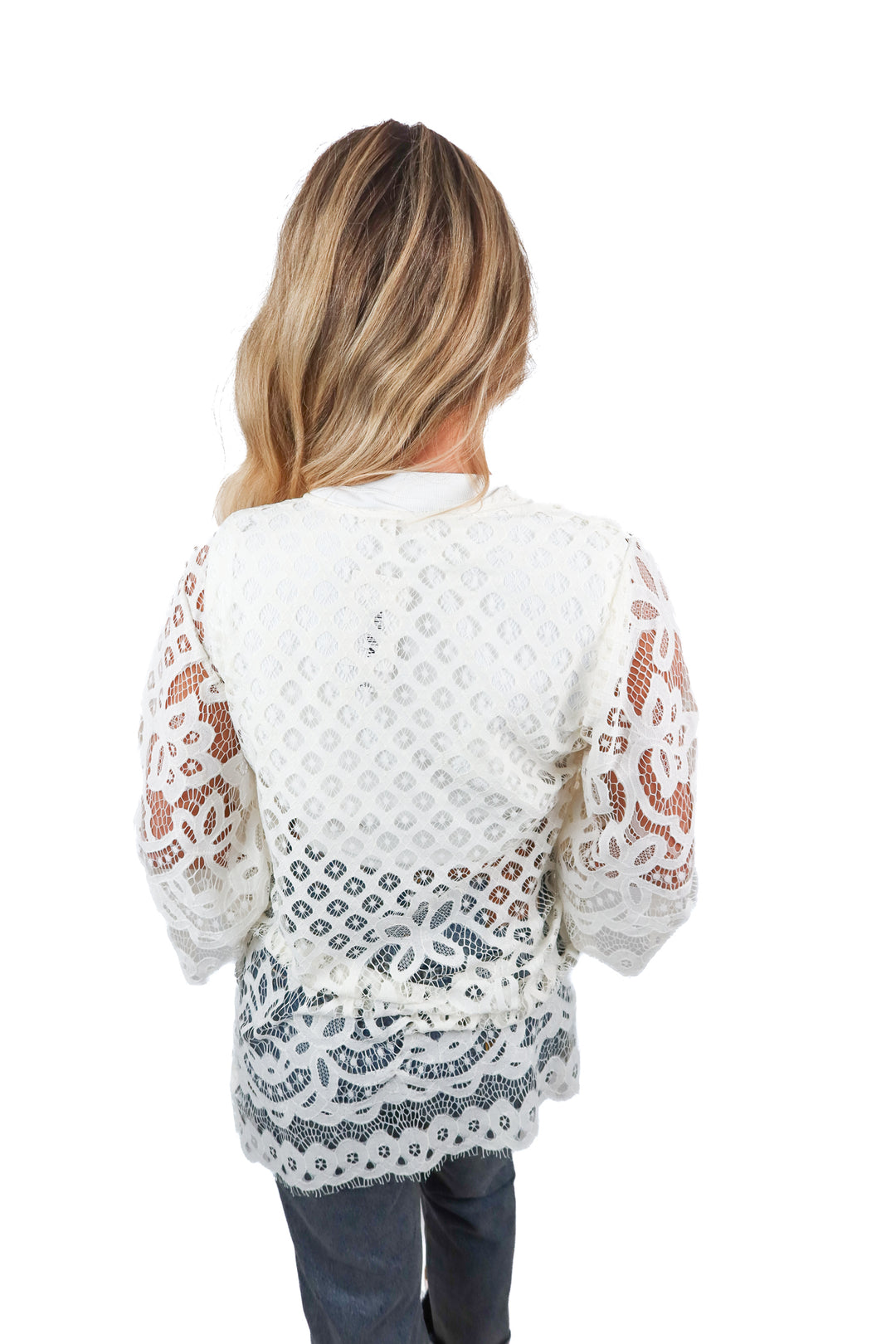 Maurices white lace cardigan (S) NWT