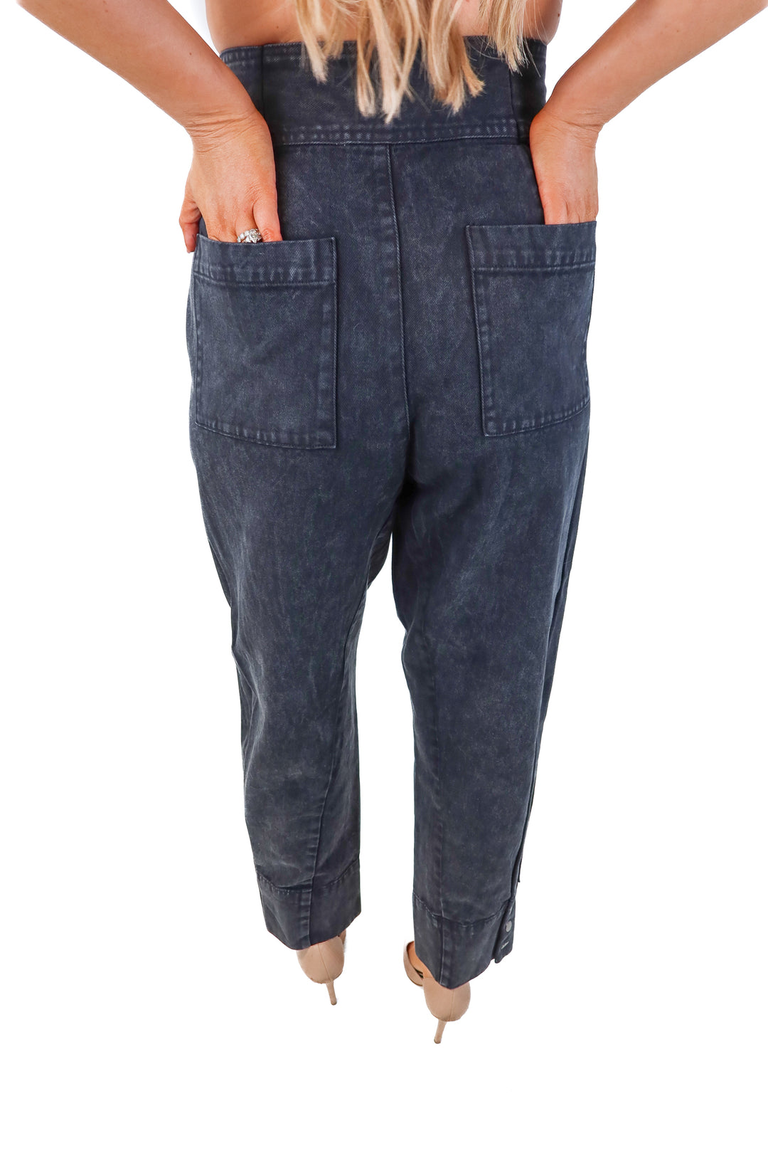 sea black button detail jeans NWT (10; retails $295)