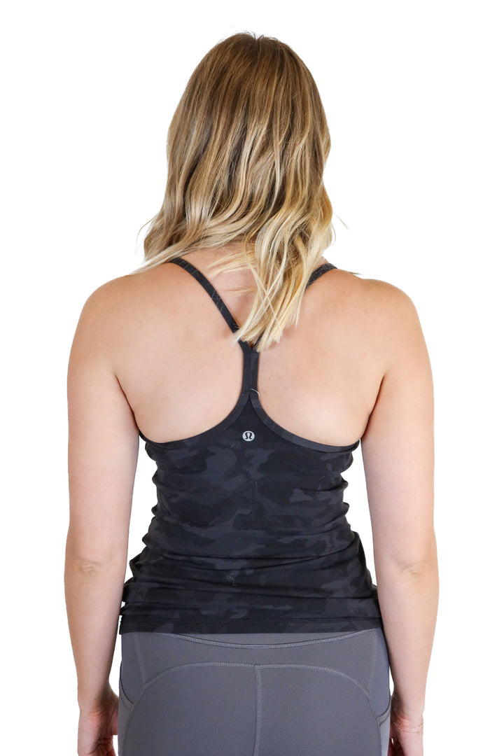 Lululemon power Y black camo tank (S)*