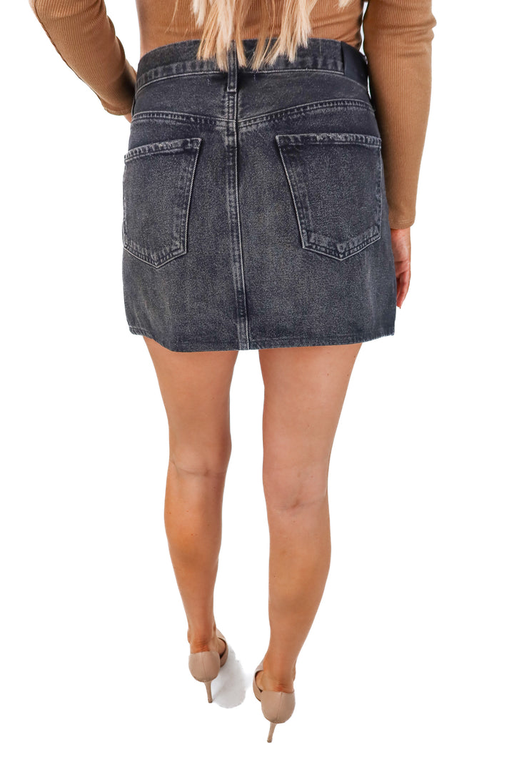 citizens of humanity black denim skirt (28)