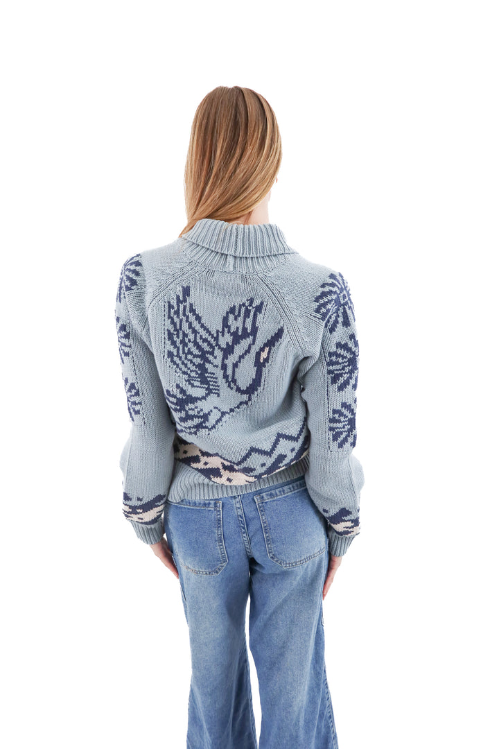 sendero blue knit cardigan nwt (S; retail $198)