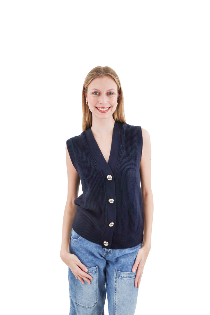 h&m navy sweater vest NWT (s; retail $40)