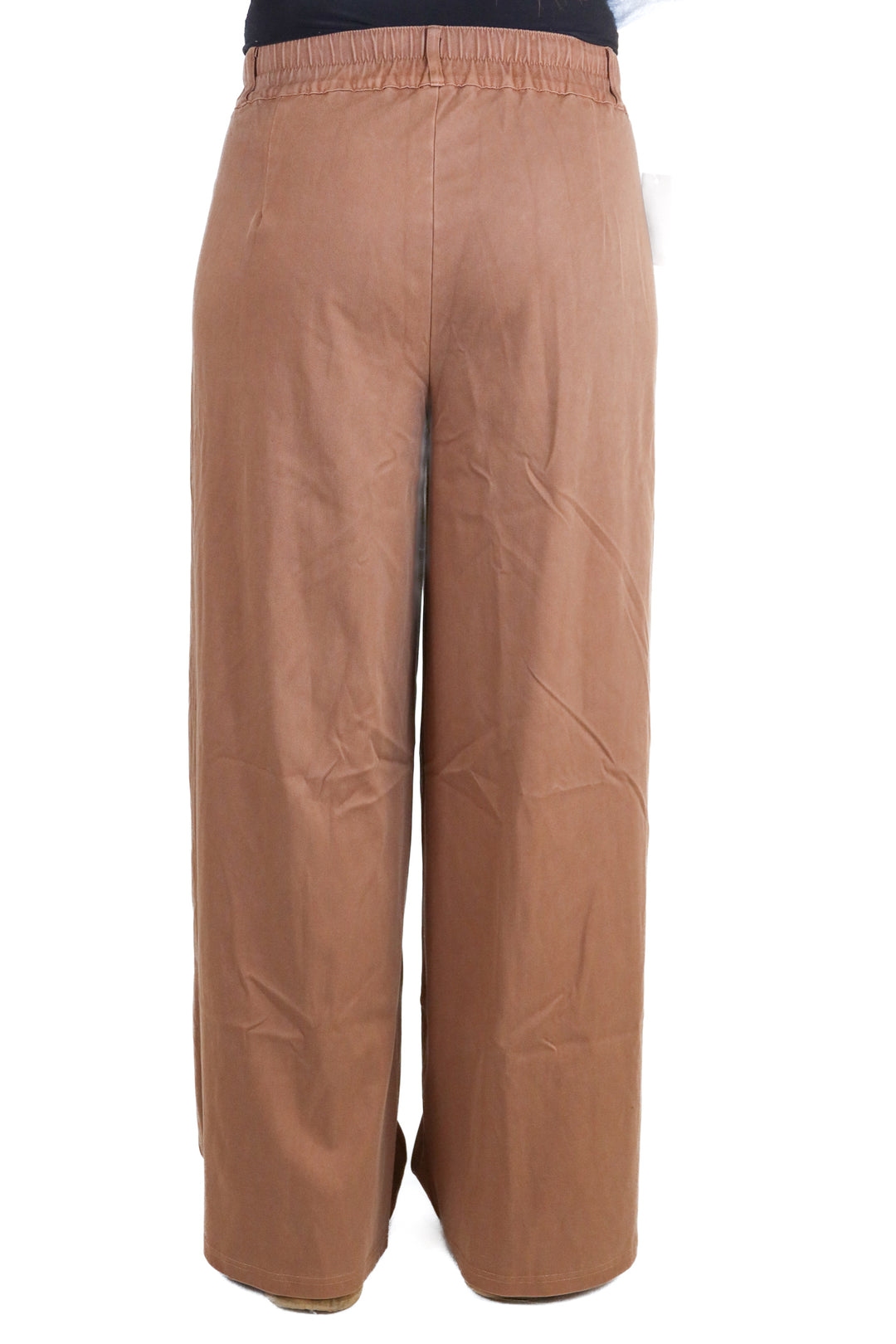 Halara brown linen pull on trousers NWT (S; retail $44.95)