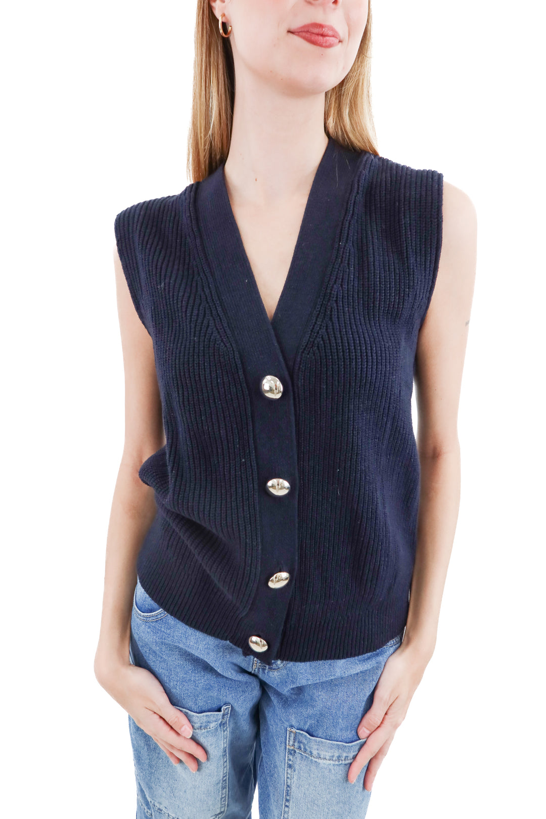 h&m navy sweater vest NWT (s; retail $40)
