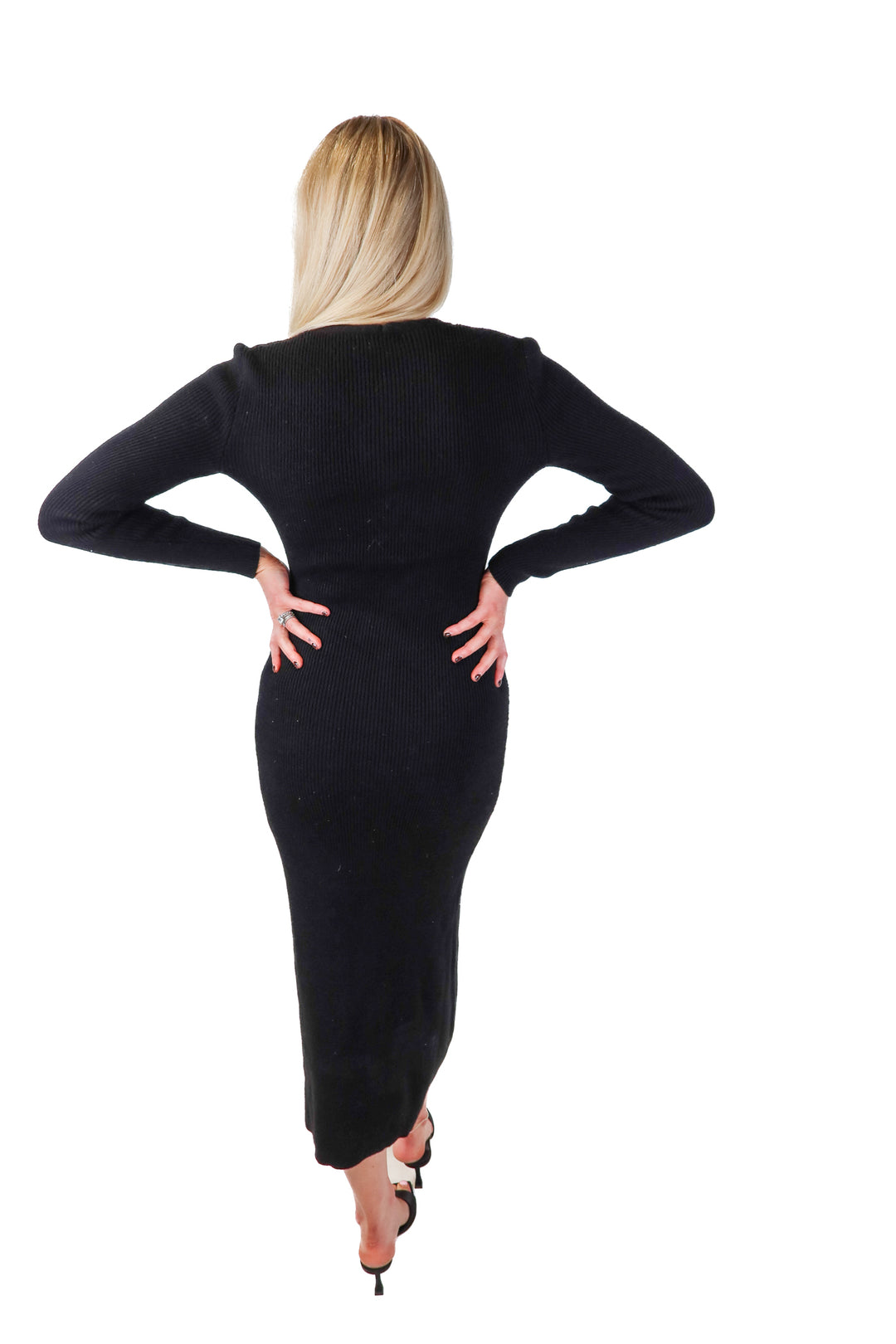 LPA Black Knit Maxi Dress (S; retail $228)