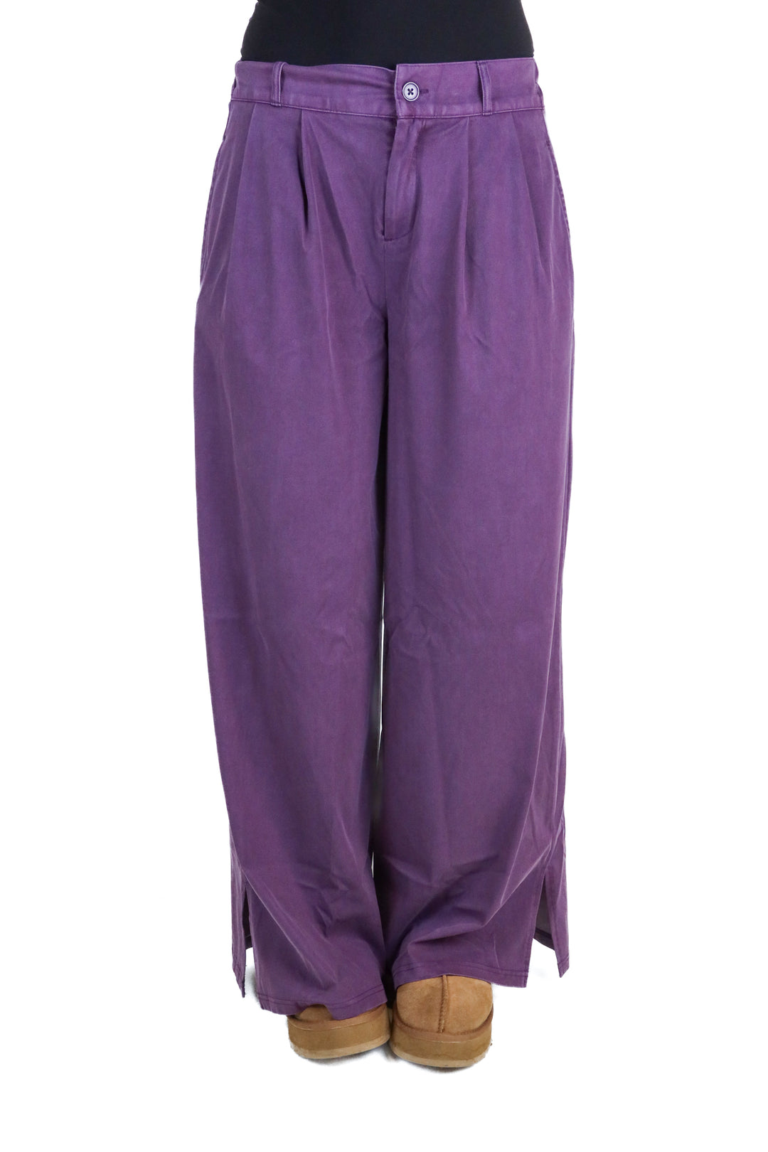 Halara Plum Mid Rise Pants NWT (S; retail $39.95)
