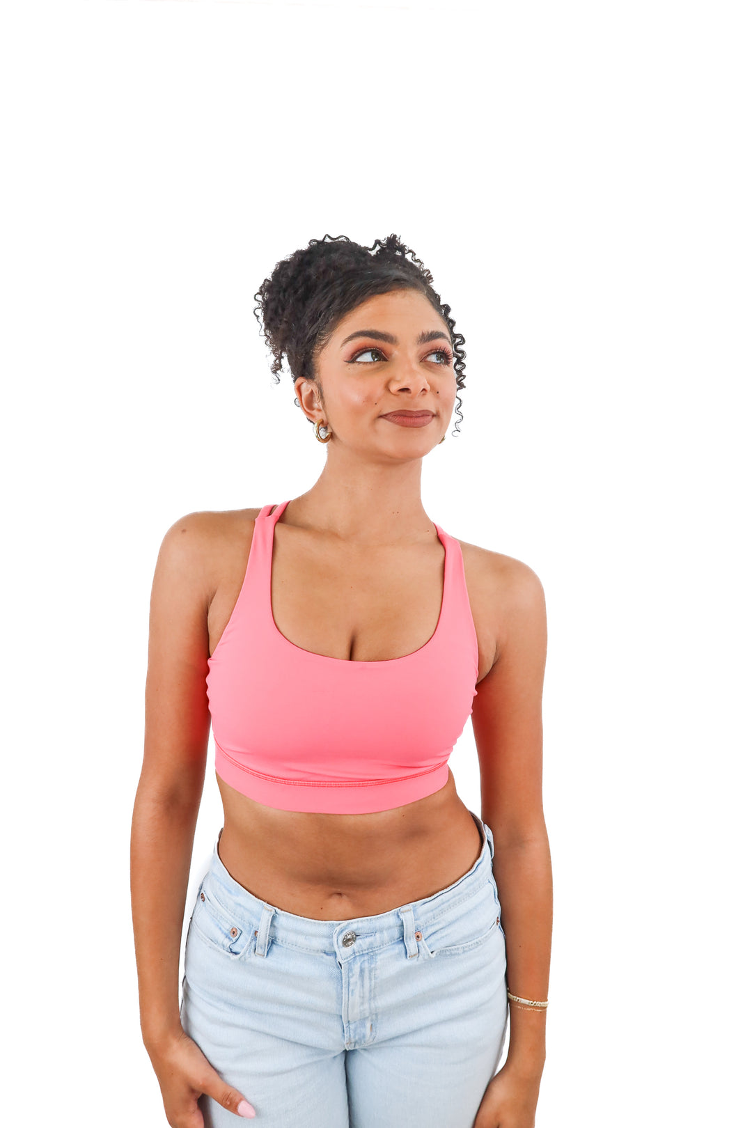 lululemon pink criss-cross sports bra (6)