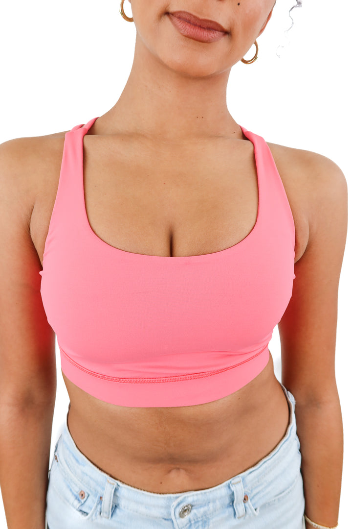 lululemon pink criss-cross sports bra (6)