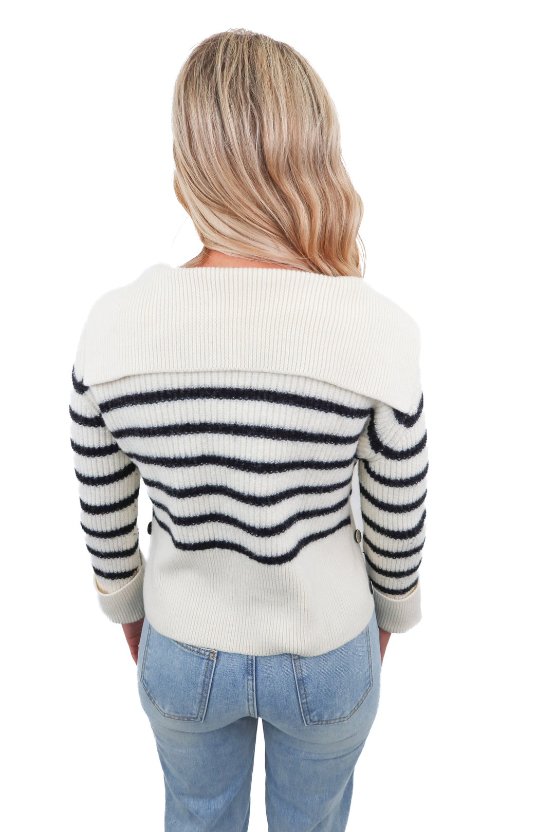 Colin McNair striped sweater (0; retail $325)