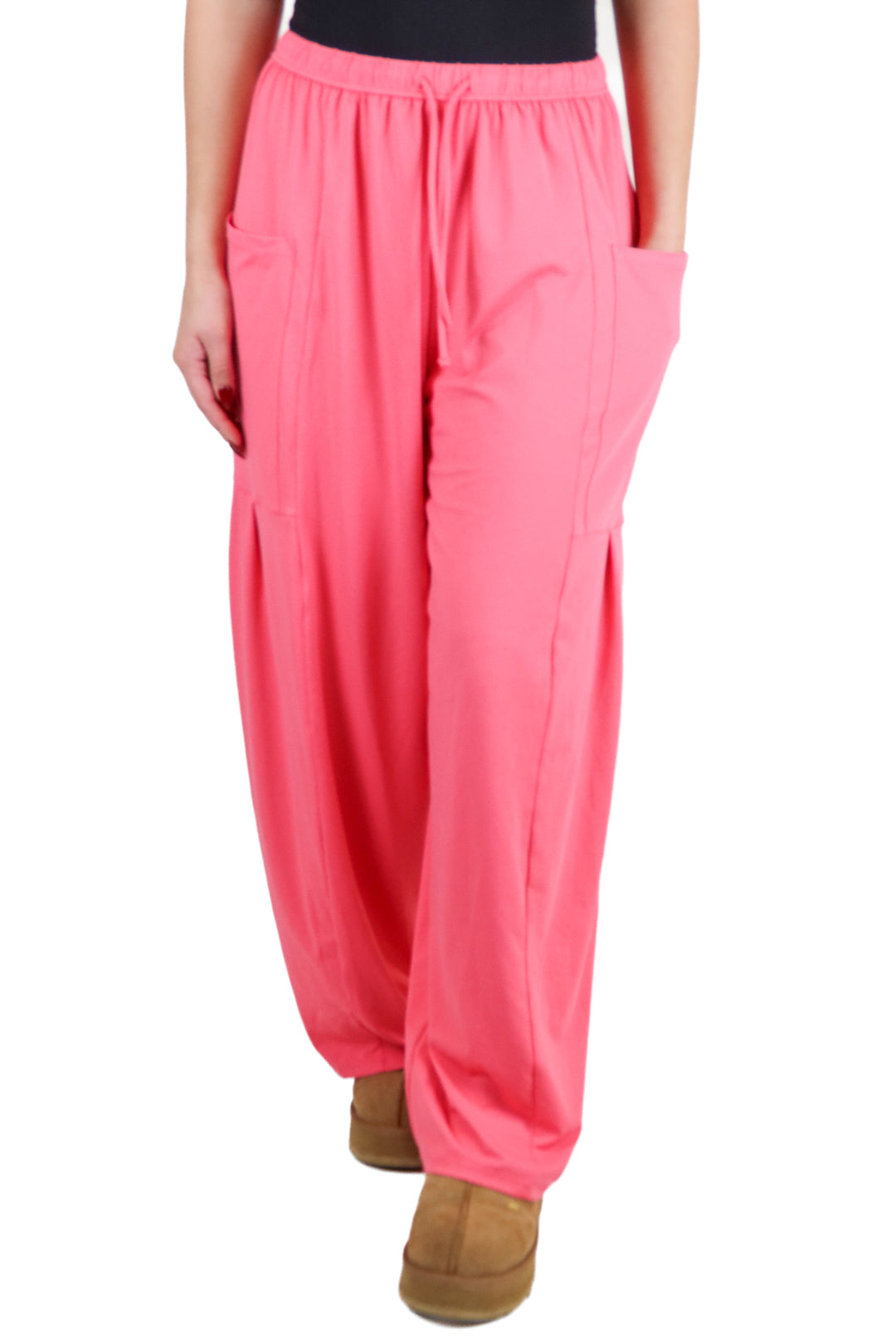 halara hot pink wide leg pants NWT (S; retail $39.95)