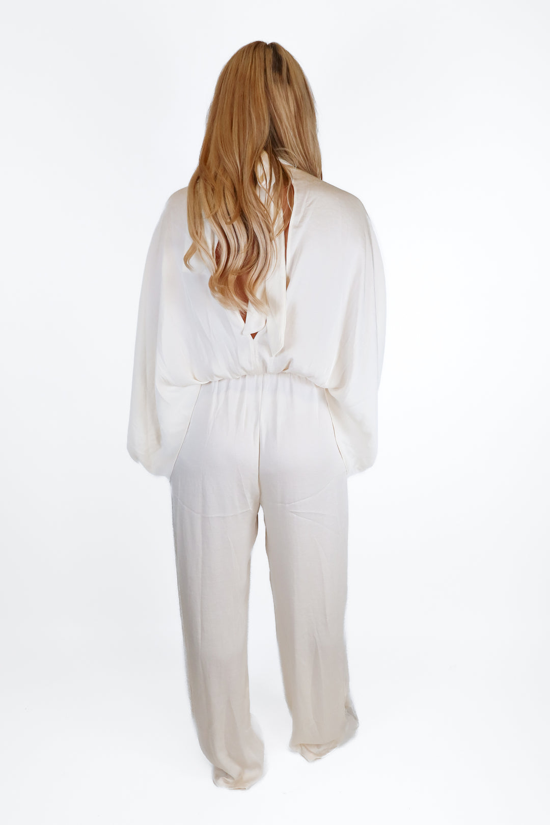 Tyche Ivory Caftan Sleeve Jumpsuit NWT (M; Retail 80)