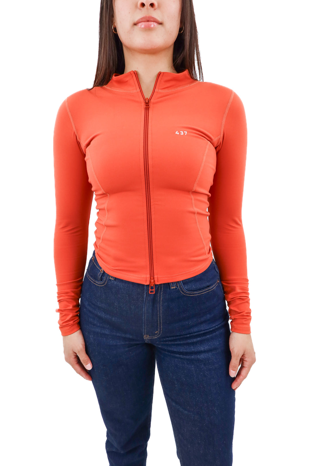 437 coral active zip up (xs; retail $105)