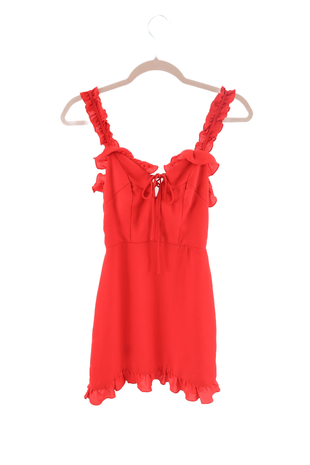 About us red mini dress (XXS)