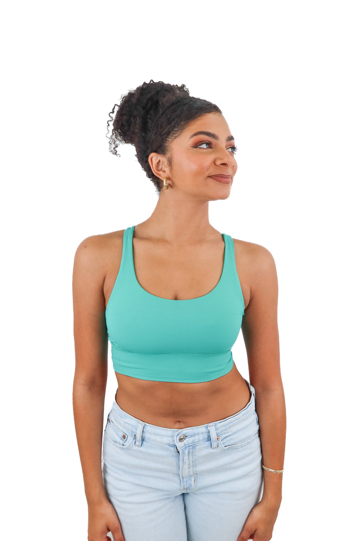 Lululemon green sports bra (6)
