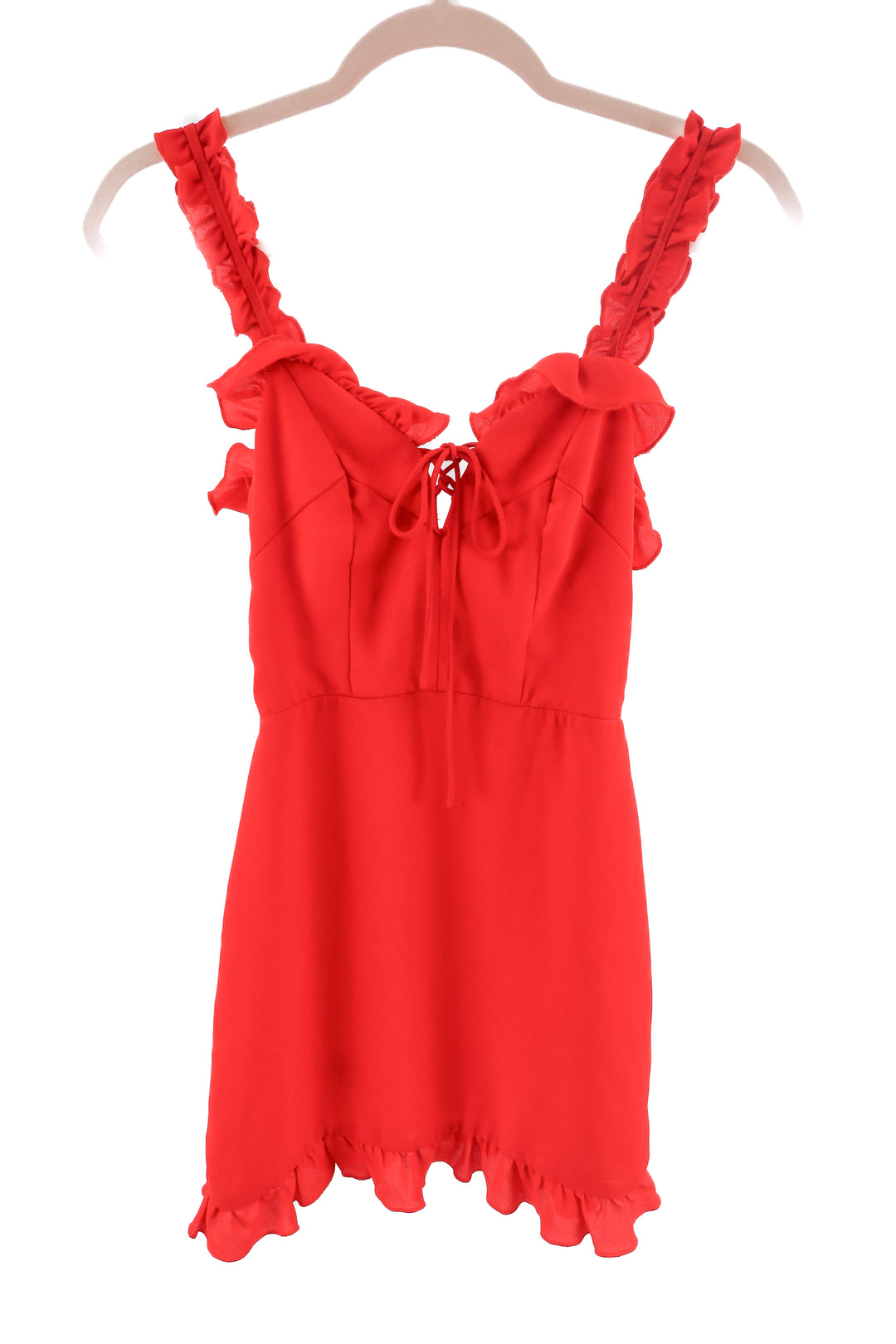 About us red mini dress (XXS)