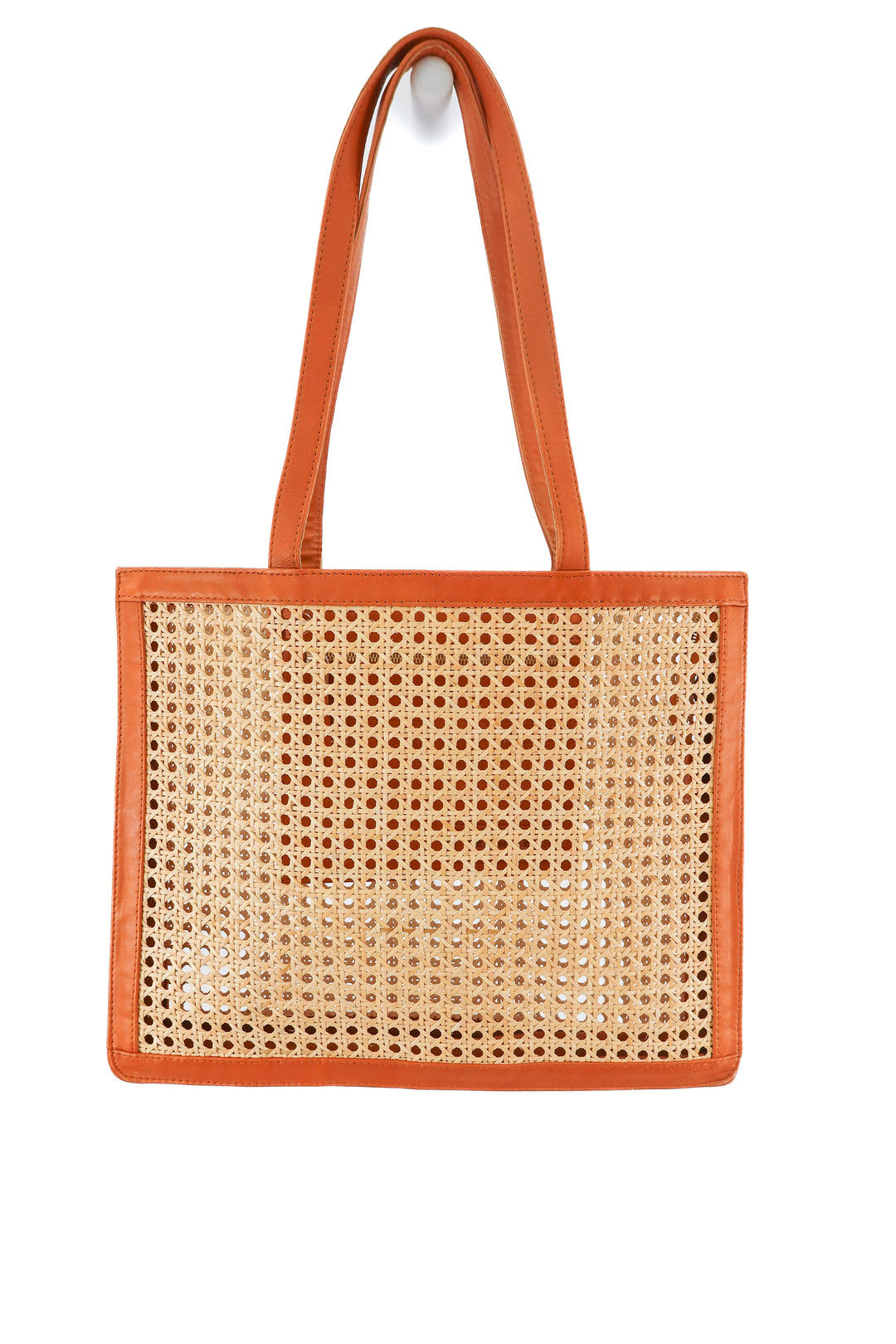 jenn lee punta mita cane and leather tote (retail $250)