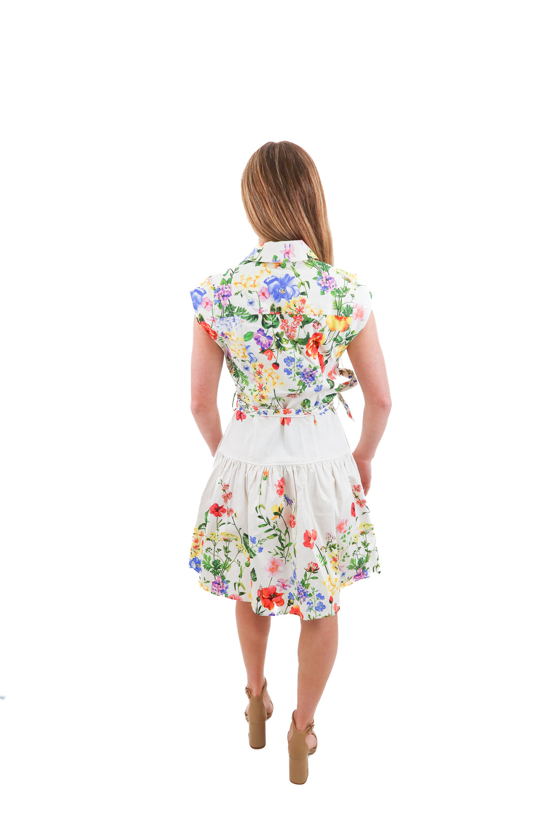 current air cream floral lilly mini dress nwt (xs; retail $98)