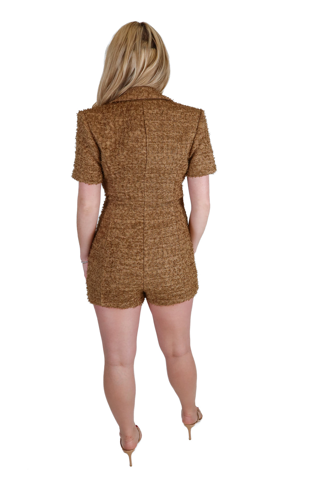 Endless Rose brown tweed blazer dress (S)