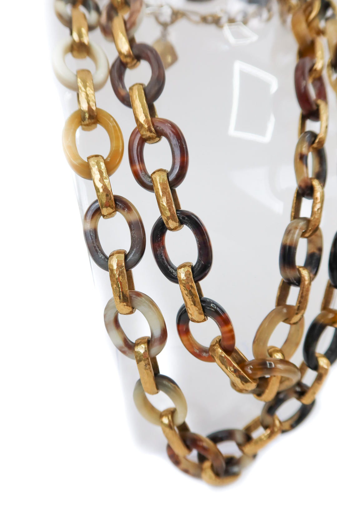 long resin chain necklace