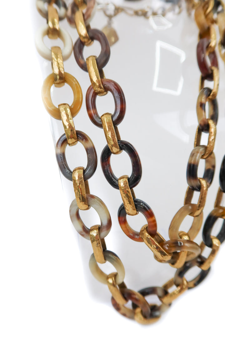 long resin chain necklace