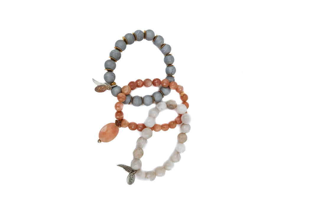 beaded bracelet stack