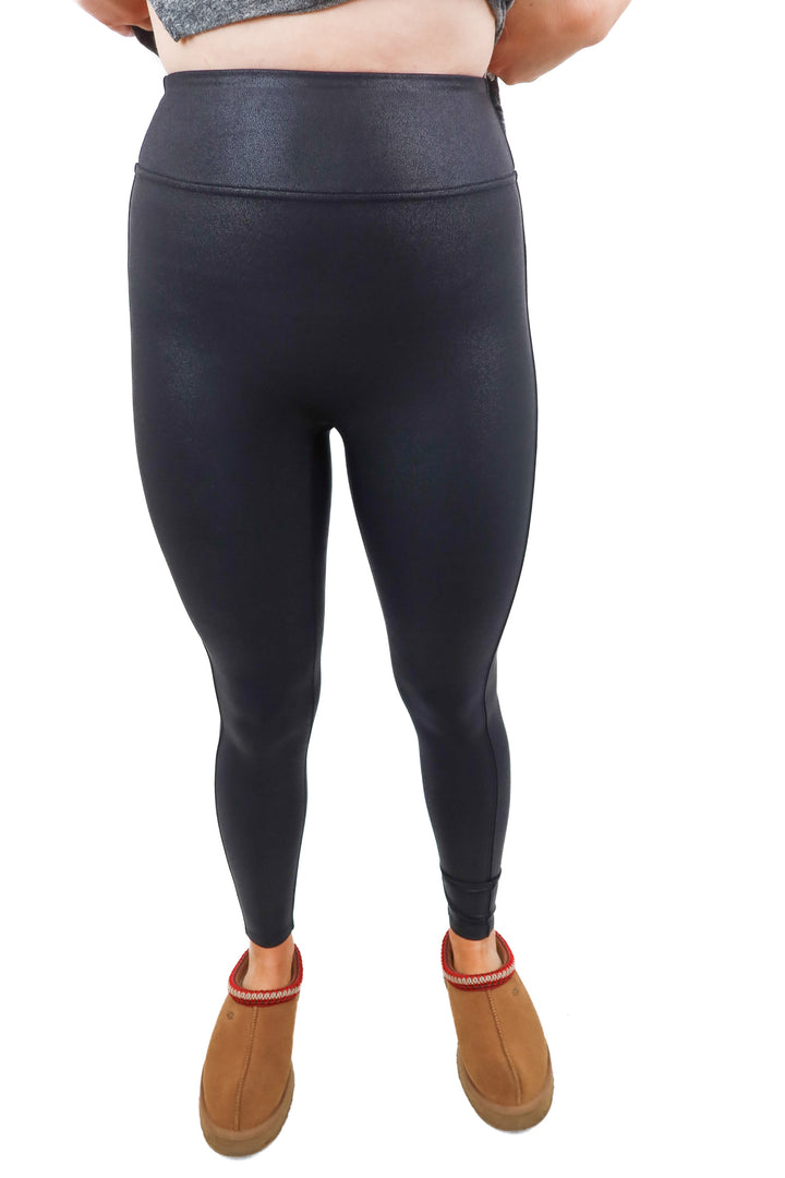 Spanx black shine legging (S)