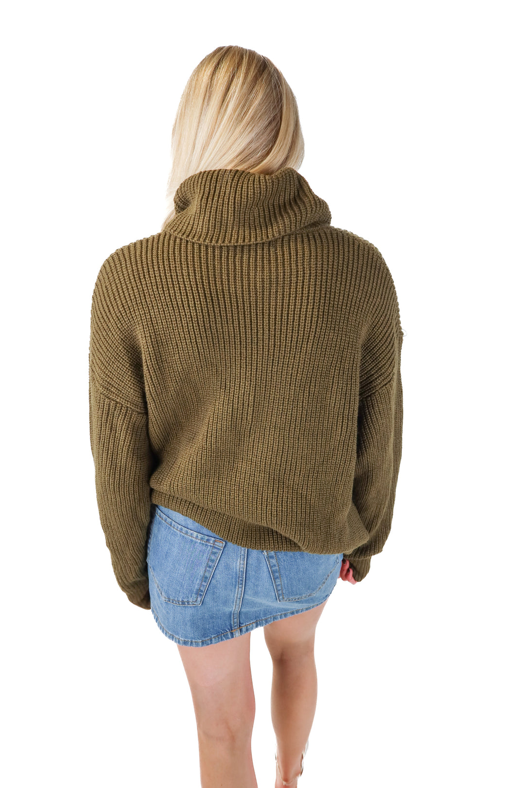 all the ways green sweater (m; retail $62)