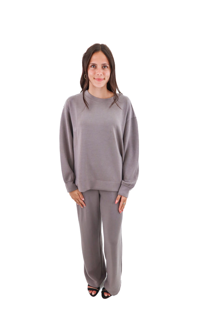 24/7 by soma taupe loungewear set NWT (s; retail $178)