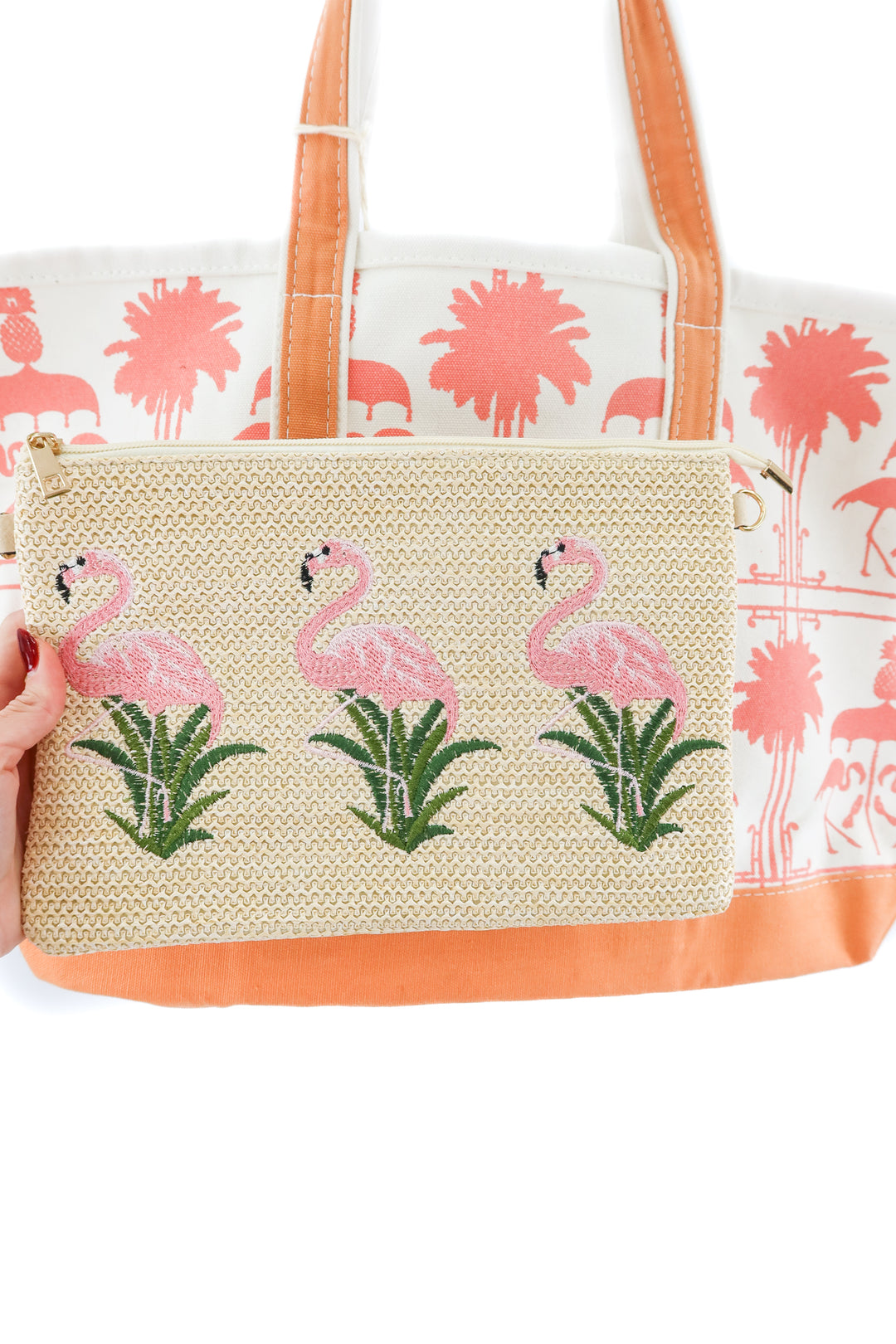 Crab & cleek palm tote bag NWT