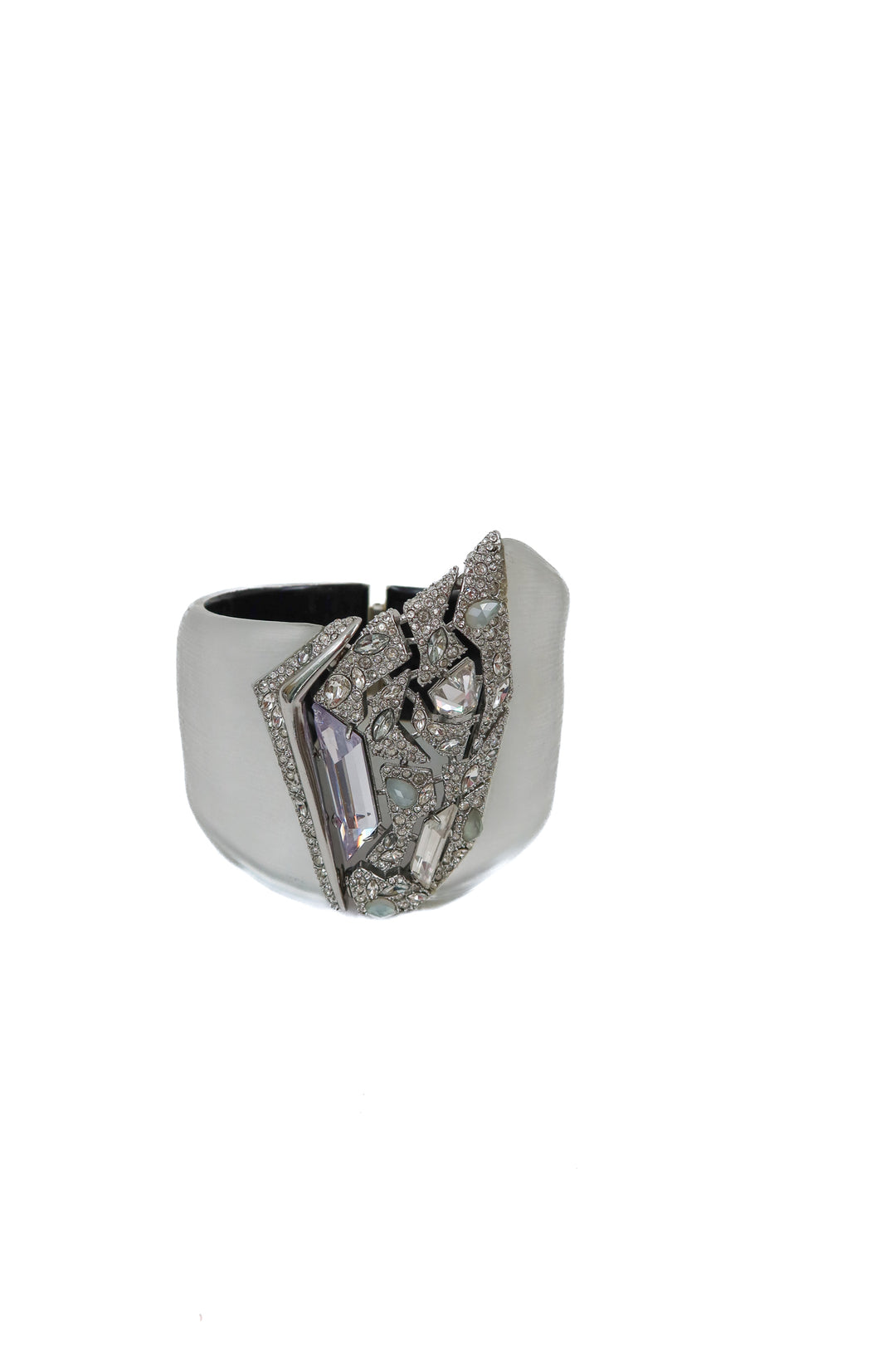 alexis bitar acrylic silver bracelet