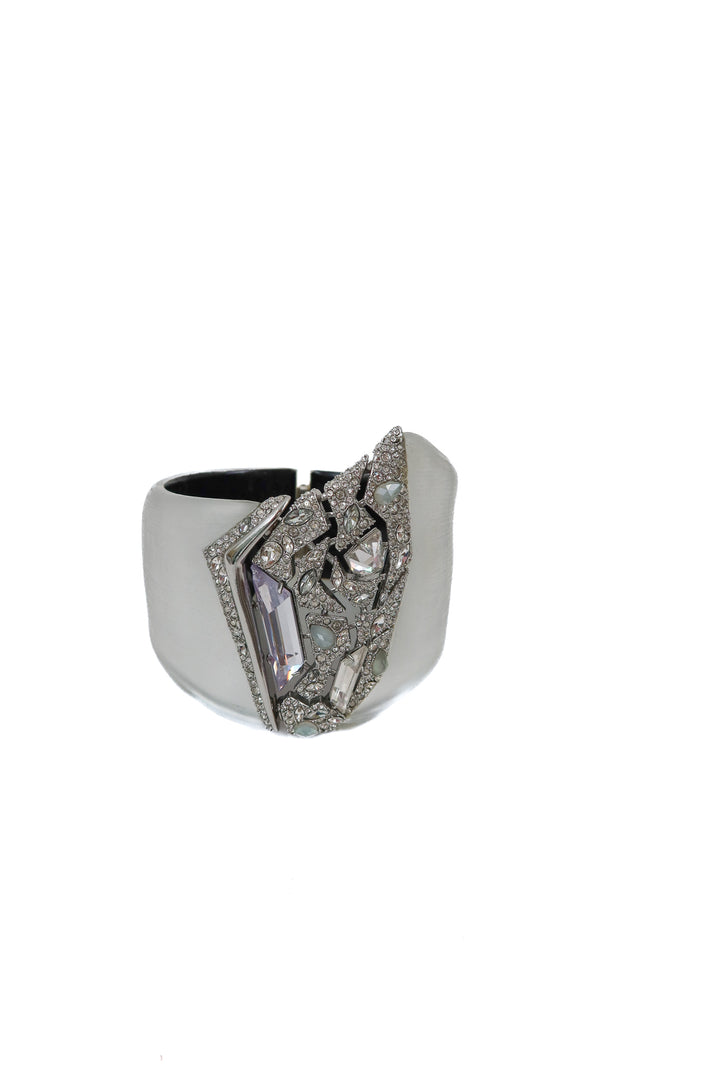 alexis bitar acrylic silver bracelet