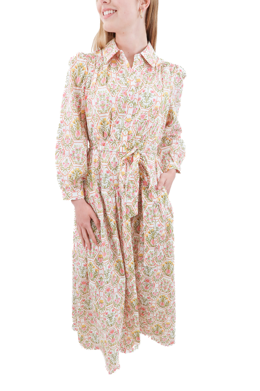 avara floral lula maxi dress nwt (xs; retail $124)