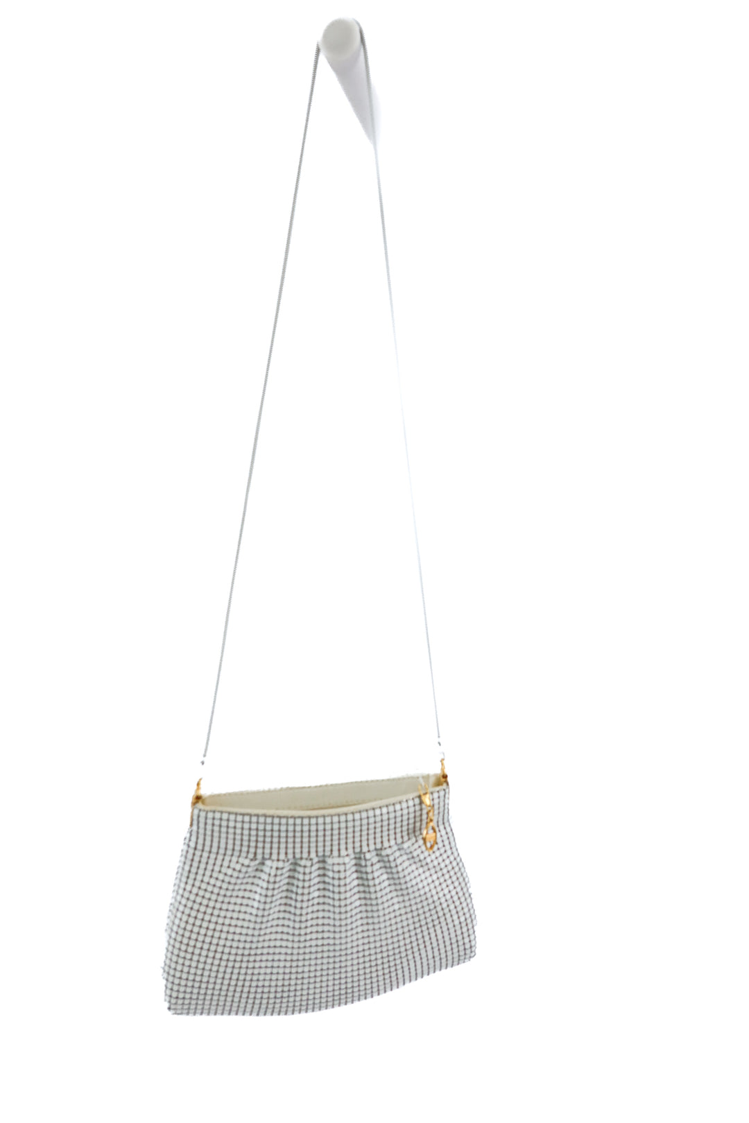 white bejewled bag