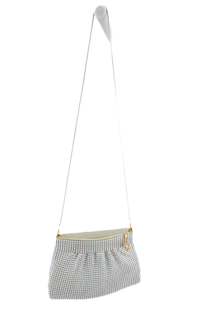 white bejewled bag