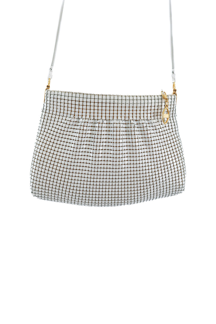 white bejewled bag