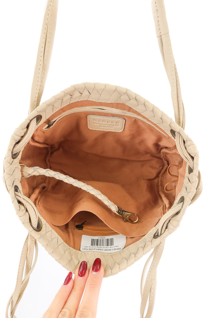 Mandrn woven cream purse NWT (retail $219)